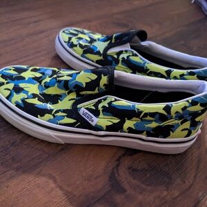 Vans Glow in the Dark Shark Slip-On Sneakers